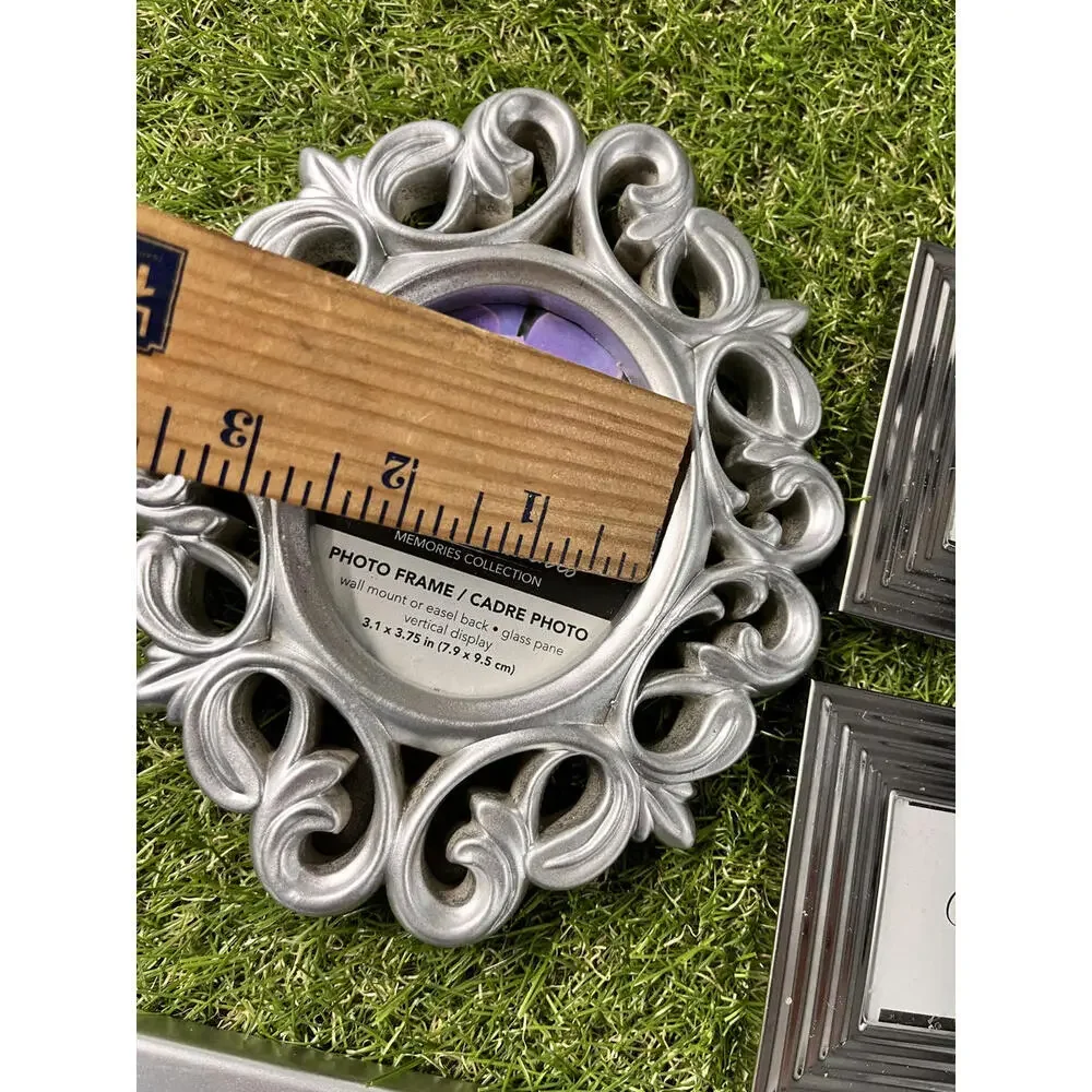 Set‎ of 3 Decorative Photo Frames - Silver Finish